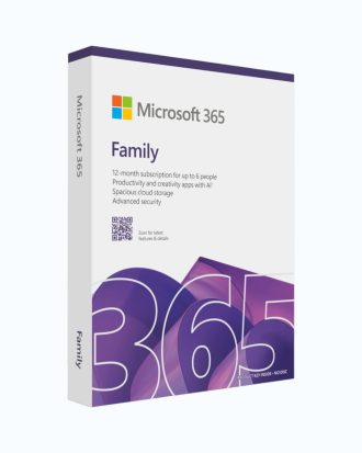 Microsoft Office 365 (Family) – 6 Devices ( Online and Offline Access )  - 12 Months