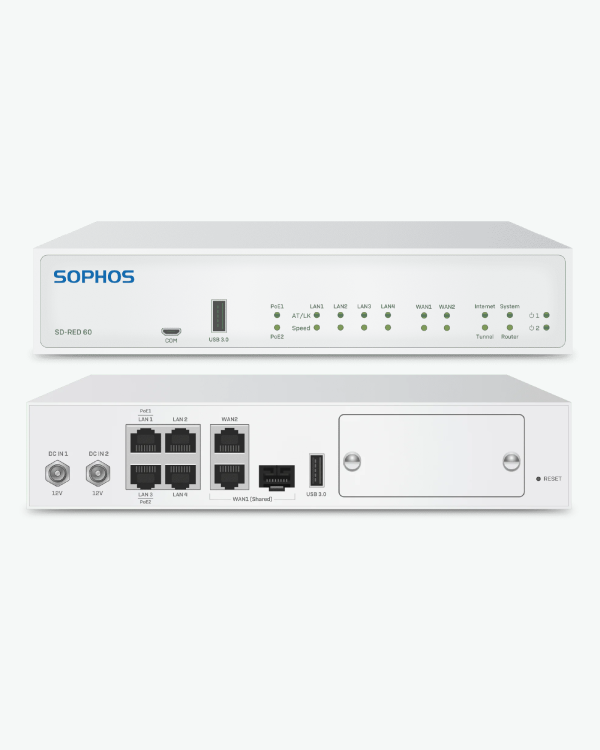 Sophos SD-RED 60 Appliance (4×GE, SFP WAN, 5-Year Warranty)